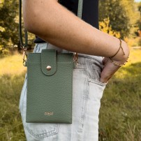 Crossbody phone bag Break Time en kaki