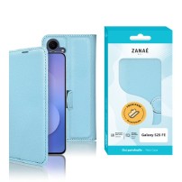 Étui Portefeuille Zanae bleu clair pour Galaxy S25 FE