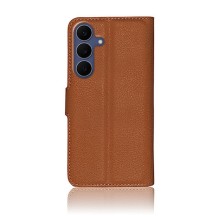 Étui portefeuille Zanae marron pour Galaxy S25 FE