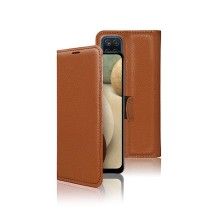 Étui Portefeuille Zanae Marron pour Samsung Galaxy A12/M12