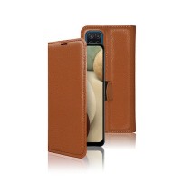 Étui Portefeuille Zanae Marron pour Samsung Galaxy A12/M12