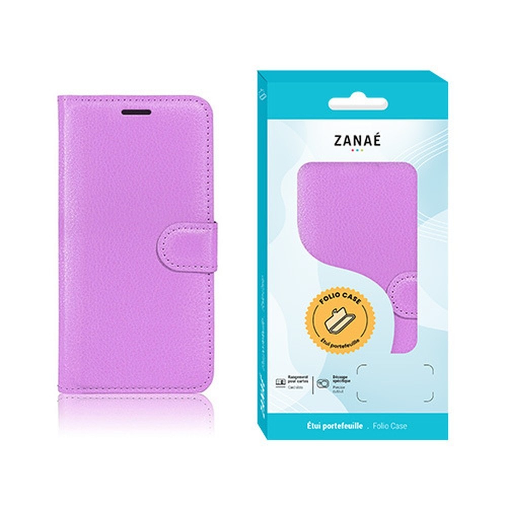 Étui Portefeuille Zanae Violet pour Samsung Galaxy A12 et M12