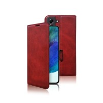 Étui portefeuille rouge pour Galaxy S21 FE