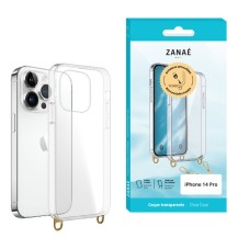 Coque transparente avec anneaux pour iPhone 14 Pro