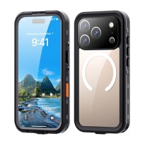 Coque Waterproof DOT pour iPhone 17 Pro en noir