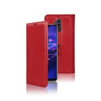 Étui Portefeuille Zanae rouge pour Huawei Mate 20 Lite