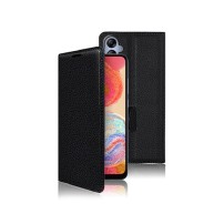 Étui Portefeuille Zanae noir compatible Samsung Galaxy A04 vu de face