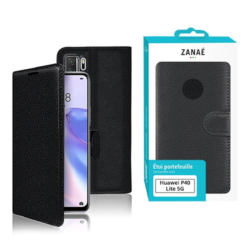 Étui Portefeuille Zanae Huawei P40 Lite 5G Noir