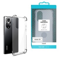 Coque en silicone transparente pour Honor 50 avec coins renforcés