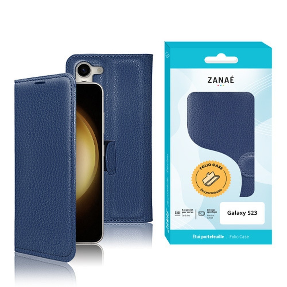 Etui Portefeuille Zanae Marine pour Galaxy S23
