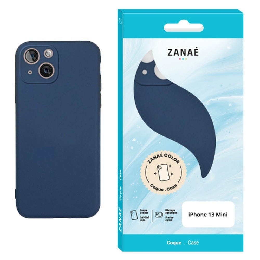 Coque Zanae Color pour iPhone 13 Mini en couleur marine.