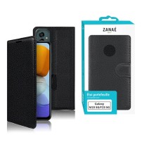 Etui Portefeuille Zanae pour Samsung Galaxy M23 5G et F23 5G en noir