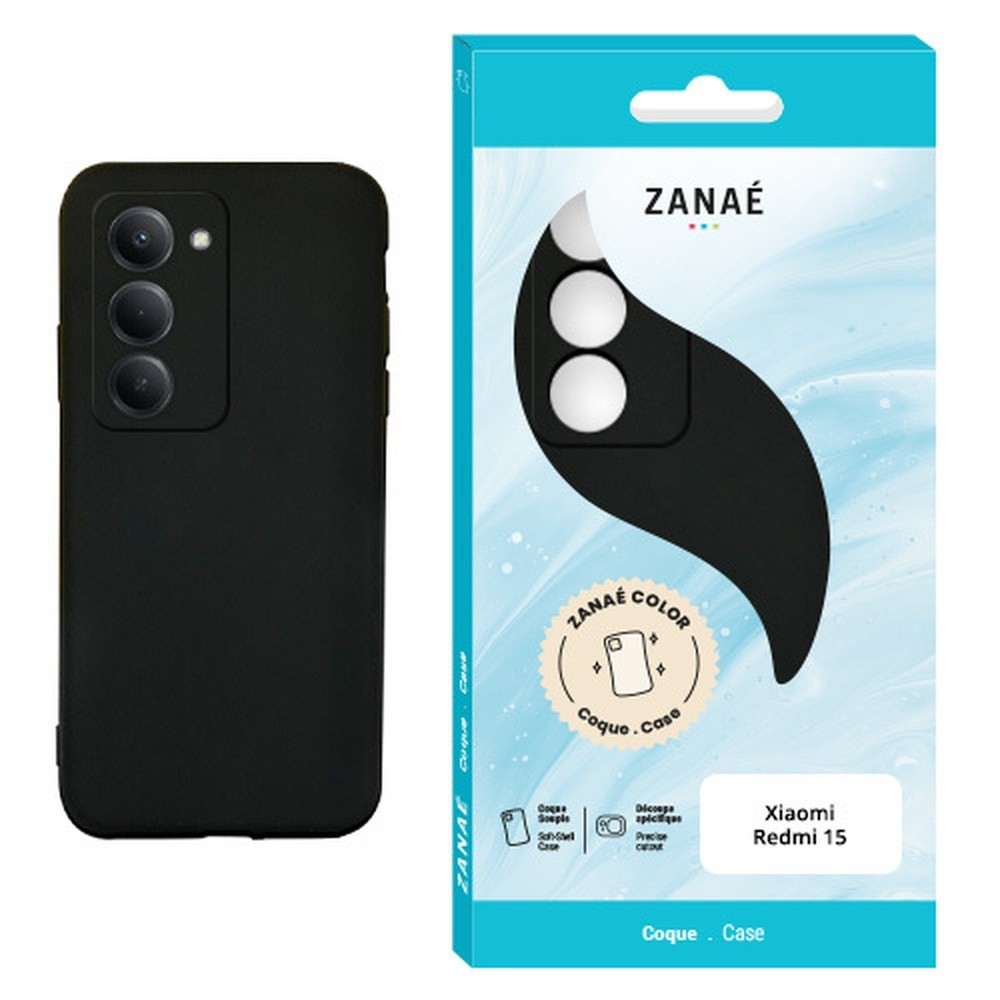 Coque Zanae Color pour Xiaomi Redmi 15 en noir