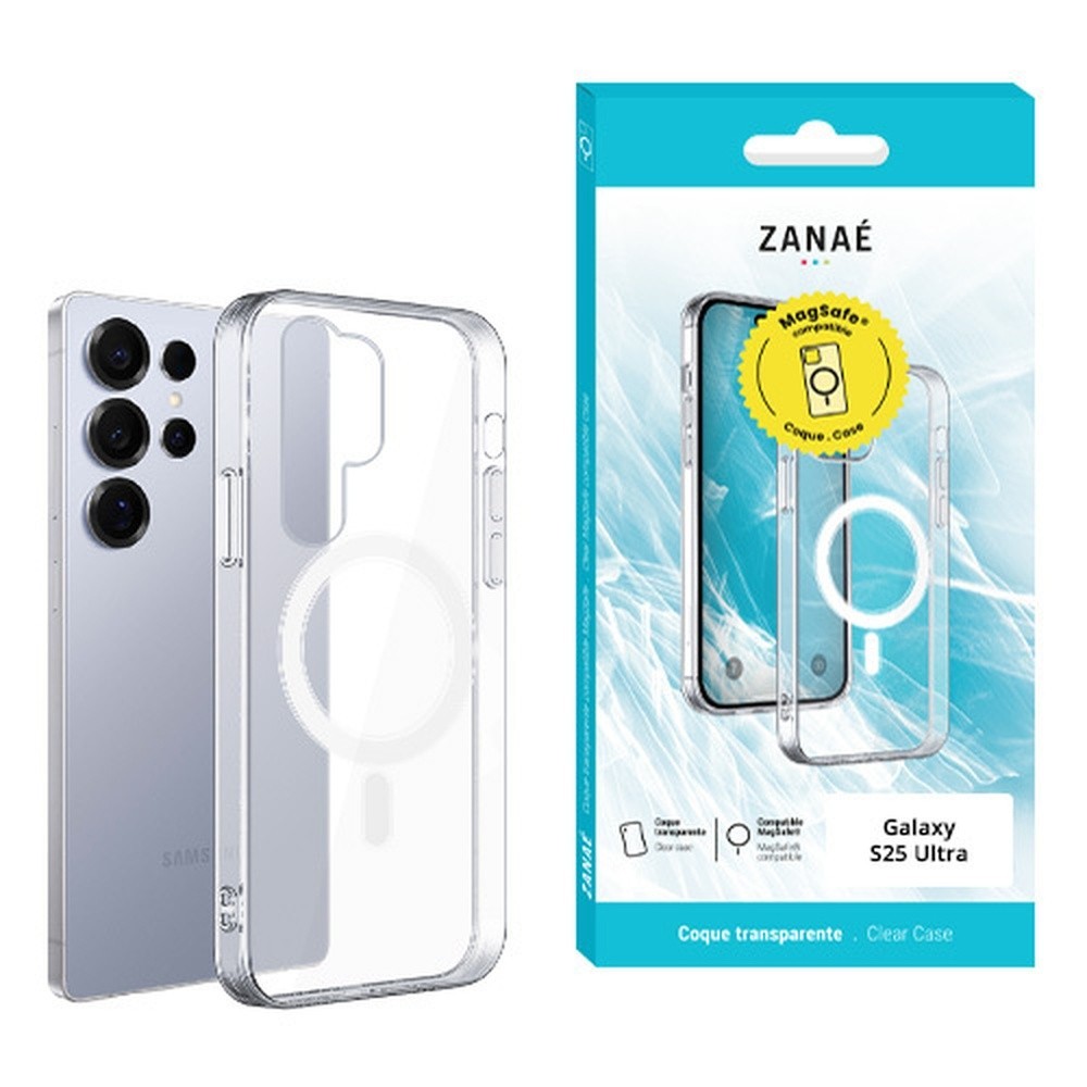 Coque Transparente Compatible MagSafe pour Galaxy S25 Ultra