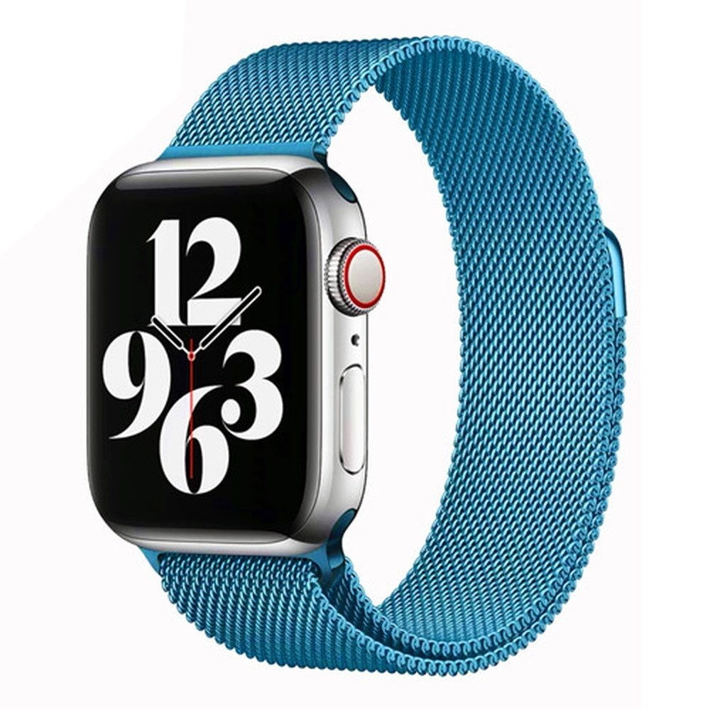 Bracelet en métal bleu compatible Apple Watch