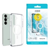Coque transparente compatible MagSafe pour Galaxy S25