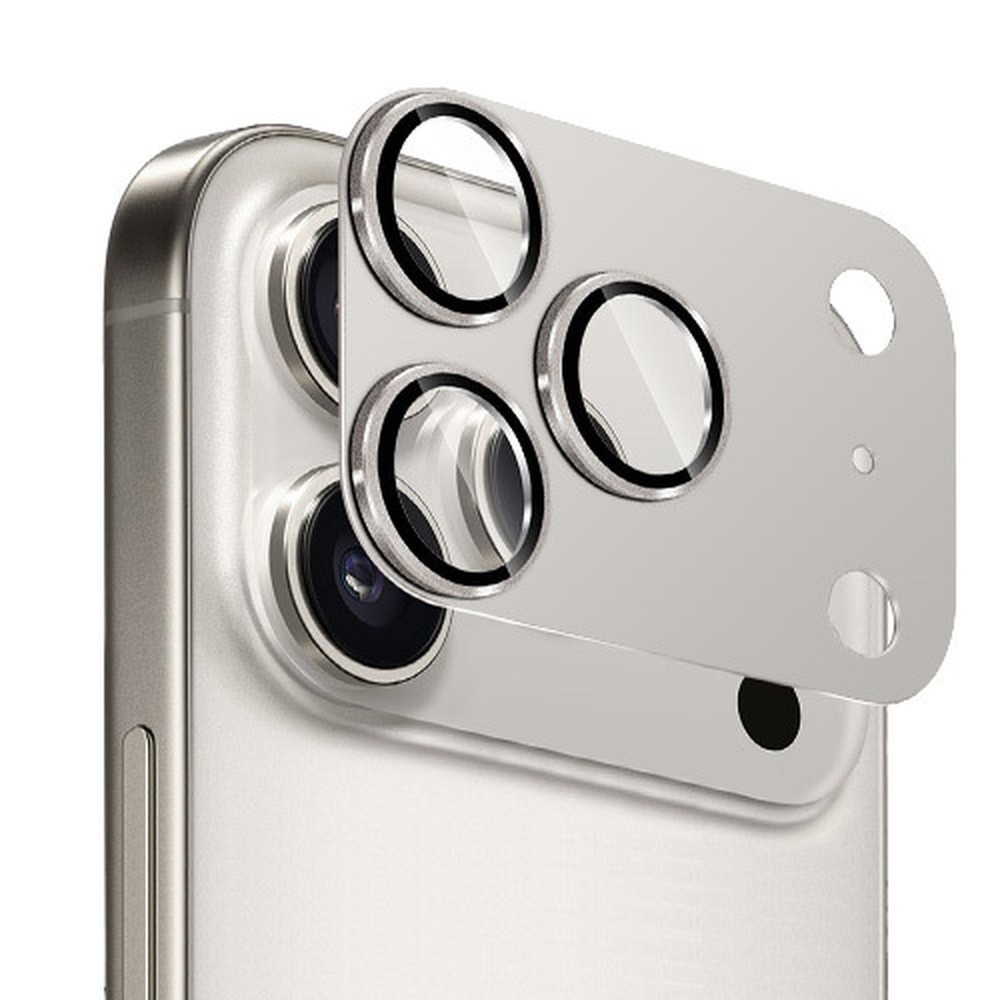 Verre trempé caméra effet métal pour iPhone 17 Pro