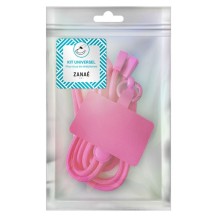 Cordon universel Color Block en rose fluo