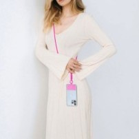 Cordon universel Color Block en rose fluo