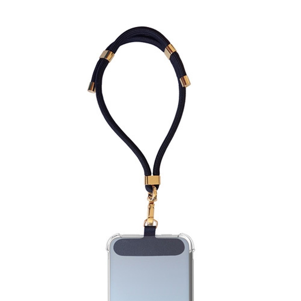 Chaine courte Layover Noir avec finition dorée