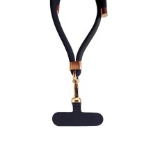 Chaine courte Layover Noir avec finition dorée