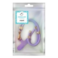 Chaîne courte Layover violet avec finition en métal doré