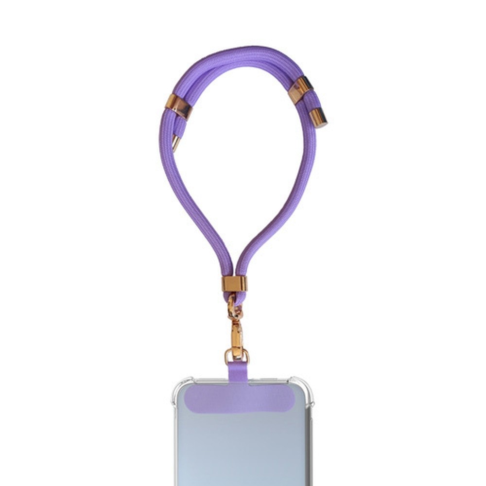 Chaîne courte Layover violet avec finition en métal doré