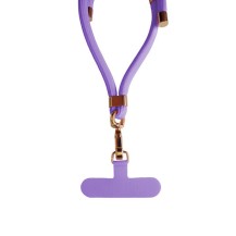 Chaîne courte Layover violet avec finition en métal doré