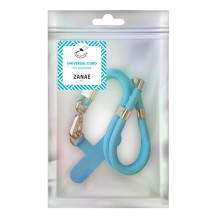 Chaîne courte Layover bleu ciel avec finition métal doré