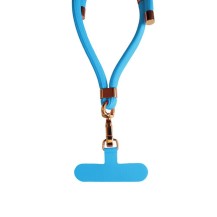 Chaîne courte Layover bleu ciel avec finition métal doré