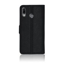 Etui portefeuille noir pour Honor Play