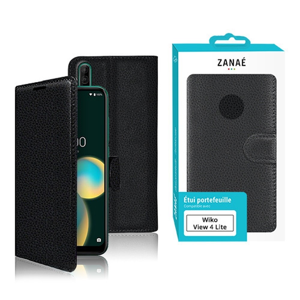Étui Portefeuille Noir pour Wiko View 4 Lite