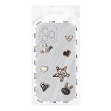 Sticker 3D Pearl Bunny collé sur un smartphone