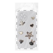 Sticker 3D Pearl Bunny collé sur un smartphone