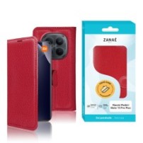 Etui Portefeuille Zanae rouge pour Redmi Note 15 Pro Plus