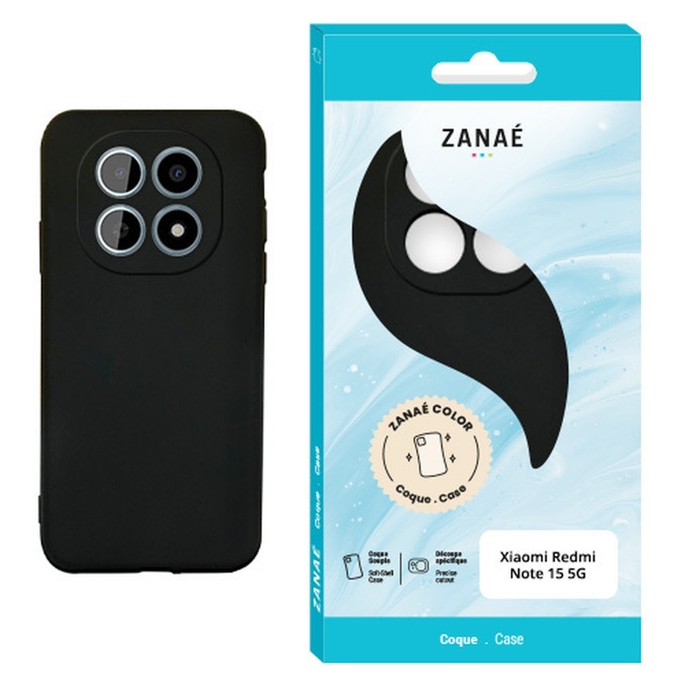 Coque Zanae Color pour Redmi Note 15 5G noire
