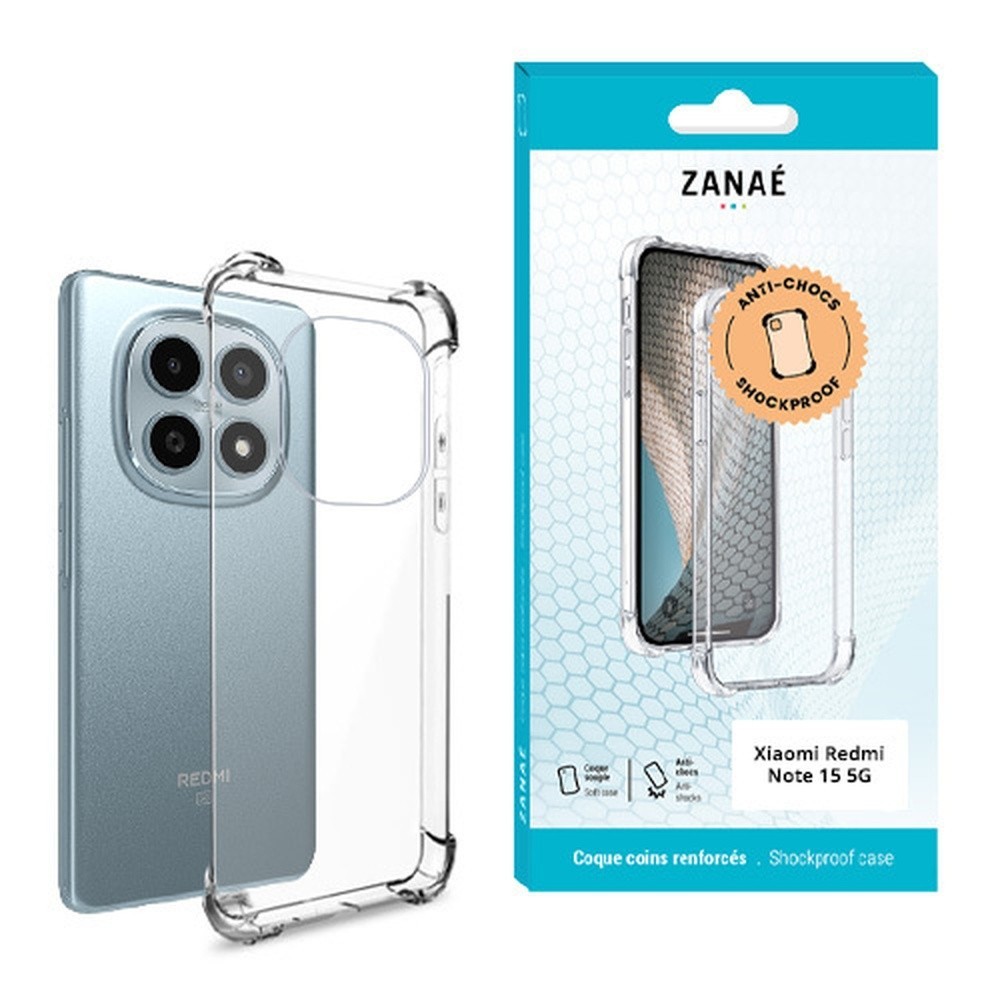 Coque Silicone transparente avec coins renforcés pour Redmi Note 15 5G