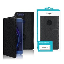 Etui portefeuille noir pour Huawei Honor 8