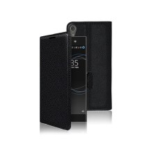 Etui portefeuille noir pour Sony Xperia XA1 Ultra offrant protection et élégance