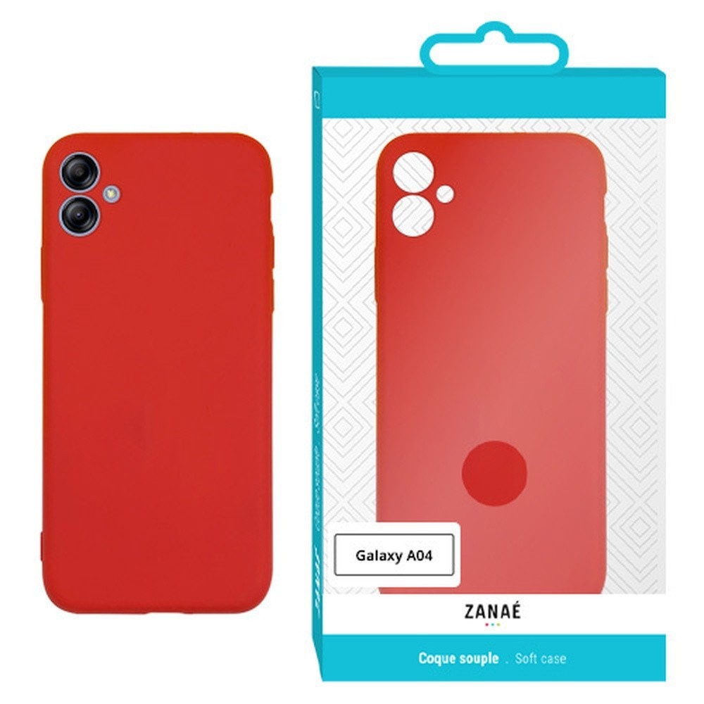 Coque rouge Zanae Color pour Galaxy A04