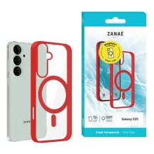 Vue d'ensemble de la coque MagSafe rouge pour Galaxy S25