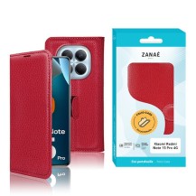 Etui Portefeuille Zanae rouge pour Redmi Note 15 Pro 4G