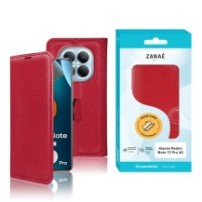 Etui Portefeuille Zanae rouge pour Redmi Note 15 Pro 4G