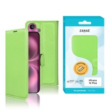 Etui Portefeuille Zanae Vert pour iPhone 16 Plus