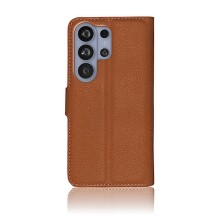 Étui Portefeuille Zanae marron pour Galaxy S26 Ultra
