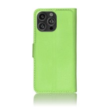 Etui Portefeuille Zanae vert pour iPhone 16 Pro Max avec rangement cartes