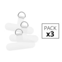 Pack de 3 adaptateurs transparents avec boucle argent