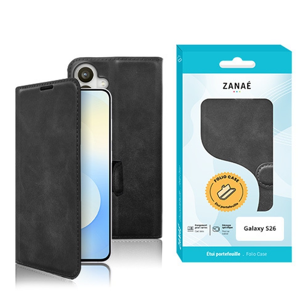 Portefeuille noir Zanae Columbia pour Galaxy S26