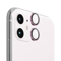 Verre trempé rose pour caméra iPhone 11/12