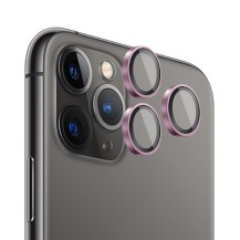 Verre trempé caméra rose pour iPhone 12 Pro et 11 Pro